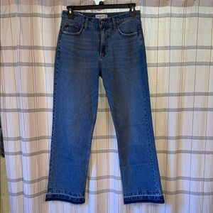 Abercrombie Curve Love Baggy Low Rise Jeans 27 Regular Medium Wash Denim